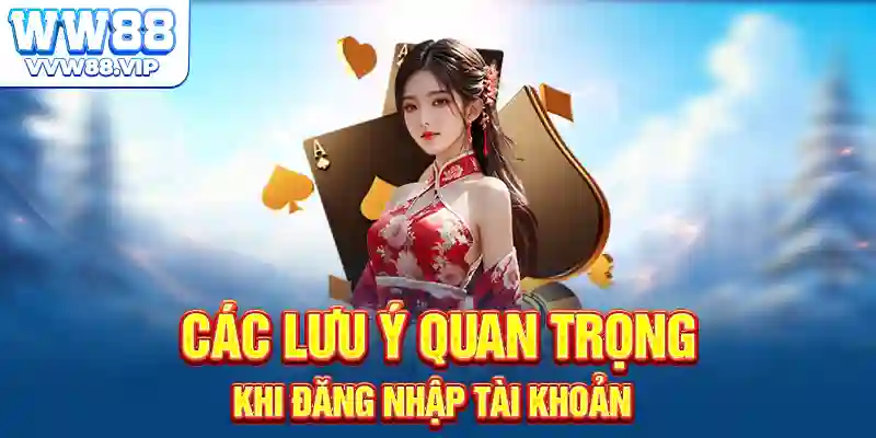Các lưu ý quan trọng khi đăng nhập tài khoản