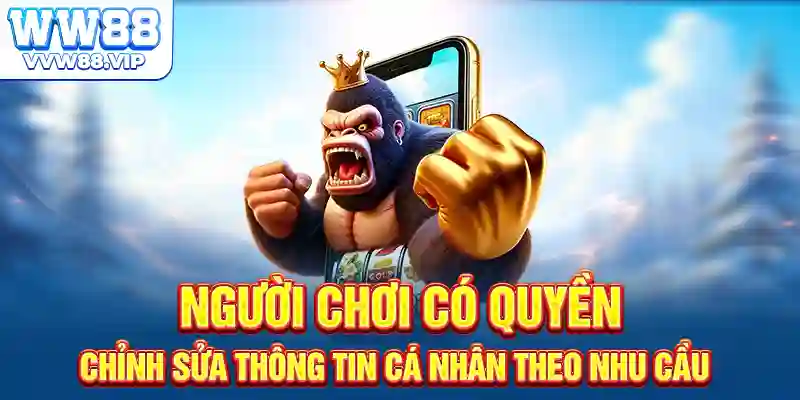 Người chơi có quyền chỉnh sửa thông tin cá nhân theo nhu cầu