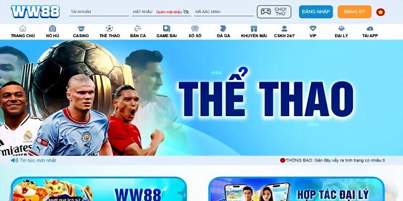 Thể thao ww88 trang bị hệ thống cá cược hiện đại