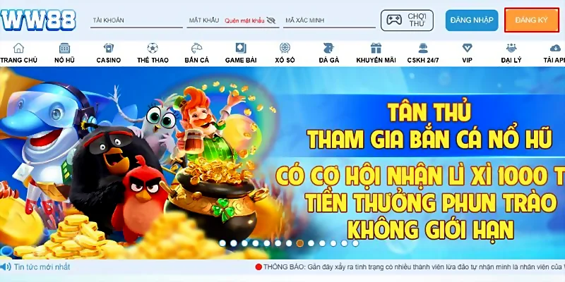Vào trang chính thức của nhà cái để tạo lập tài khoản